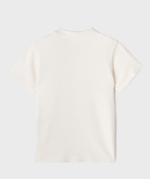 Polo en jersey de coton fantaisie garçon vue3 - GEMO (ENFANT) - GEMO