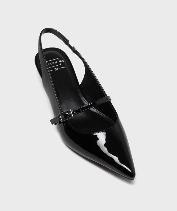 Escarpins sling-back à bout pointu et bride cou-de-pied vernis femme - Follow Me vue5 - FOLLOW ME - GEMO