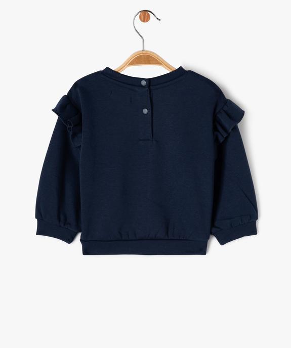 Sweat à motif avec volants sur les épaules bébé fille - LuluCastagnette vue3 - LULUCASTAGNETTE - GEMO