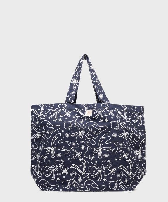 Tote bag grand format en coton imprimé - Gémo x Lulu la Nantaise vue1 - GEMO (ACCESS) - GEMO