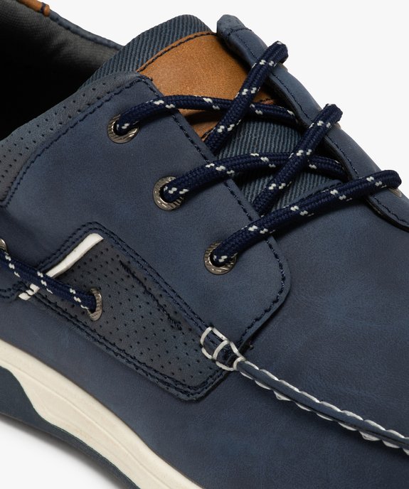 Chaussures bateau homme confort à lacets bicolores vue6 - GEMO (CONFORT) - GEMO