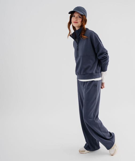 Sweat en maille souple à col zippé femme vue4 - GEMO(FEMME PAP) - GEMO