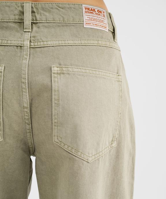 Jean barrel coloré taille haute femme vue4 - GEMO(FEMME PAP) - GEMO