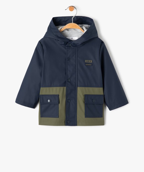 Imperméable bébé garçon bicolore - LuluCastagnette vue1 - LULUCASTAGNETTE - GEMO