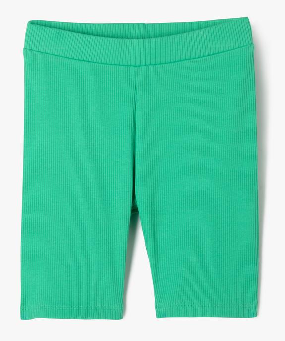 Short cycliste en maille côtelée fille vue1 - GEMO (JUNIOR) - GEMO