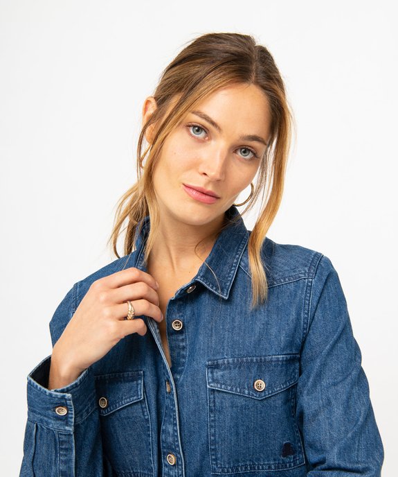 Chemise en jean épaisse femme - LuluCastagnette vue2 - LULUCASTAGNETTE - GEMO