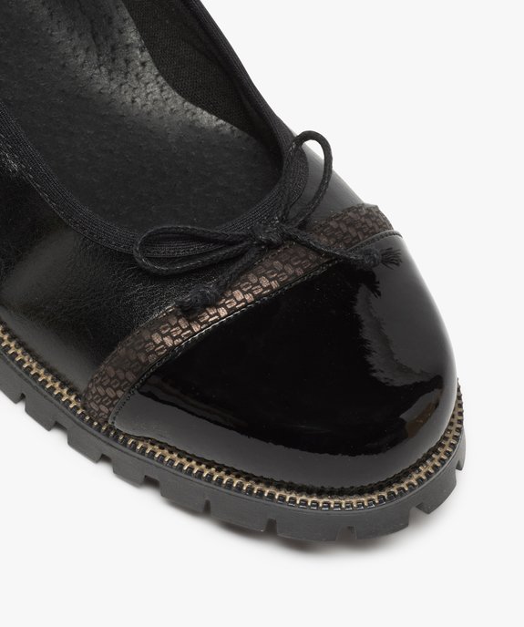 Ballerines femme confort à semelle crantée et détails vernis vue6 - GEMO (CONFORT) - GEMO