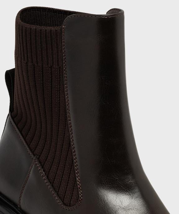 Boots femme à col chaussette avec semelle crantée  vue6 - 5 MILES - GEMO