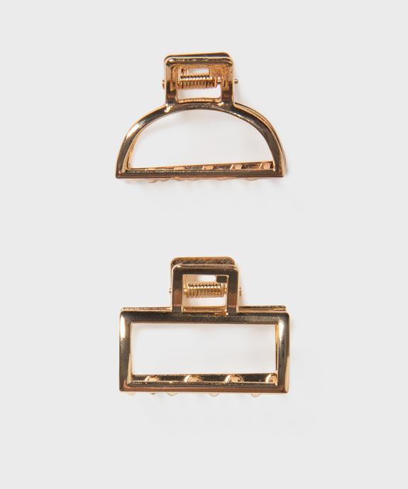 Pince crabe femme en métal forme géométrique (lot de 2) vue3 - GEMO (ACCESS) - GEMO