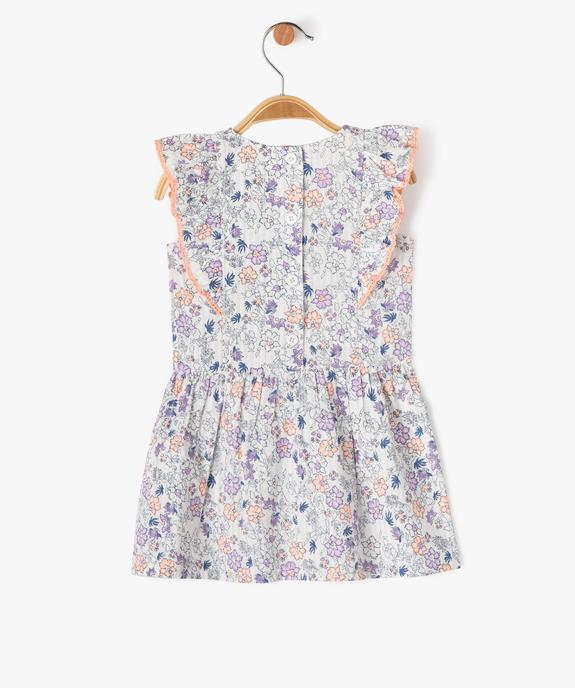 Robe fleurie avec volants sur les épaules bébé fille - LuluCastagnette vue3 - LULUCASTAGNETTE - GEMO