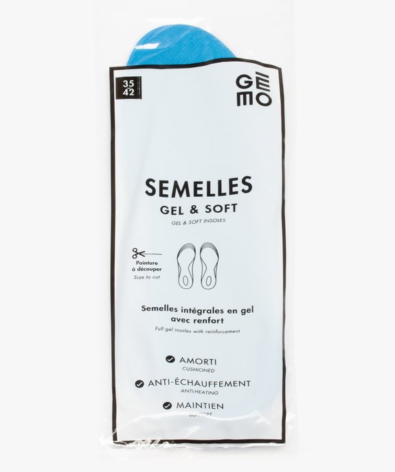 Semelles gel & soft anti-échauffement et amortissantes vue3 - GEMO(ENTRETIEN) - GEMO