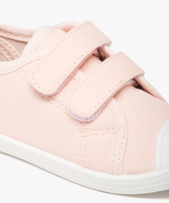 Tennis bébé fille en toile unie fermeture scratch vue6 - GEMO(BEBE DEBT) - GEMO