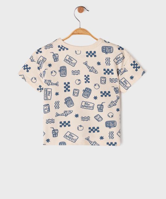 Short en coton imprimé bébé garçon vue3 - GEMO 4G BEBE - GEMO