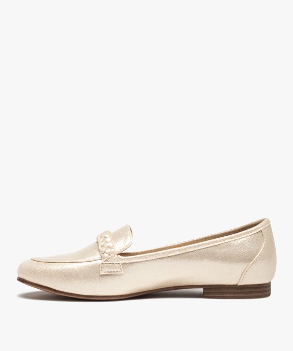 Mocassins femme unis à bride tressée vue3 - GEMO (CASUAL) - GEMO