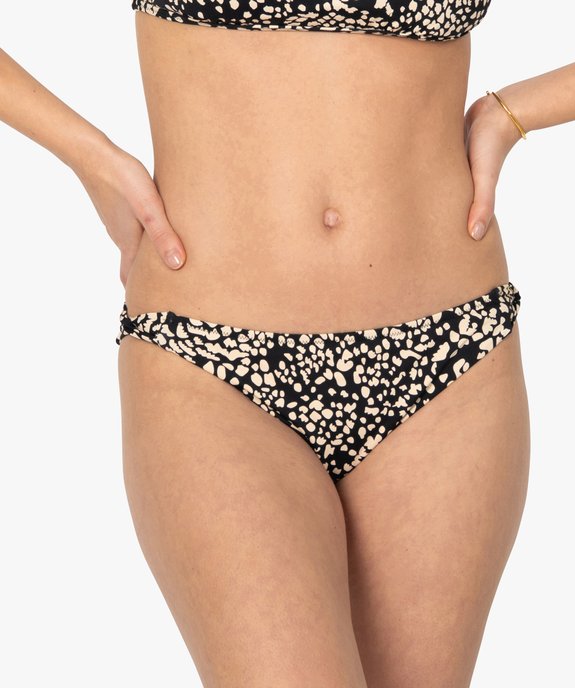 Bas de maillot de bain femme imprimé forme slip vue1 - GEMO (PLAGE) - GEMO