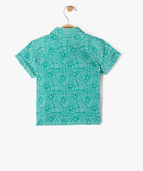 Chemise à manches courtes imprimée bébé garçon vue3 - GEMO(BEBE DEBT) - GEMO