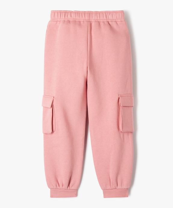 Pantalon de jogging avec poches à rabat fille vue5 - GEMO 4G FILLE - GEMO