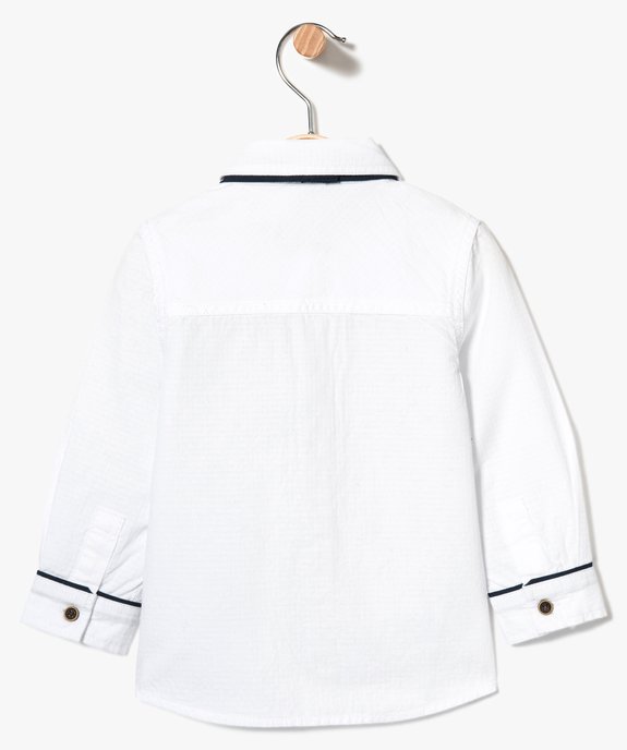 Chemise blanche avec cravate - Lulu Castagnette vue2 - LULUCASTAGNETTE - GEMO