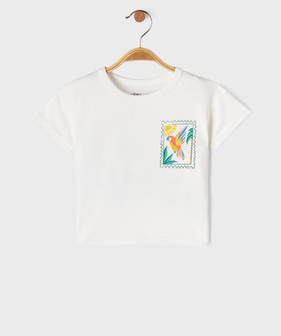 Tee-shirt manches courtes motif poitrine et dos bébé garçon vue1 - GEMO 4G BEBE - GEMO