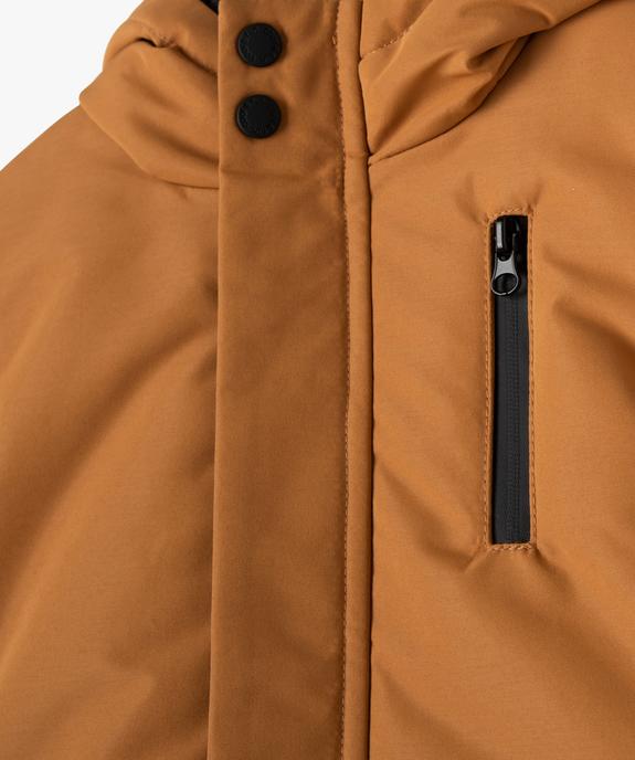 Parka à capuche avec doublure peluche bébé garçon vue7 - GEMO 4G BEBE - GEMO