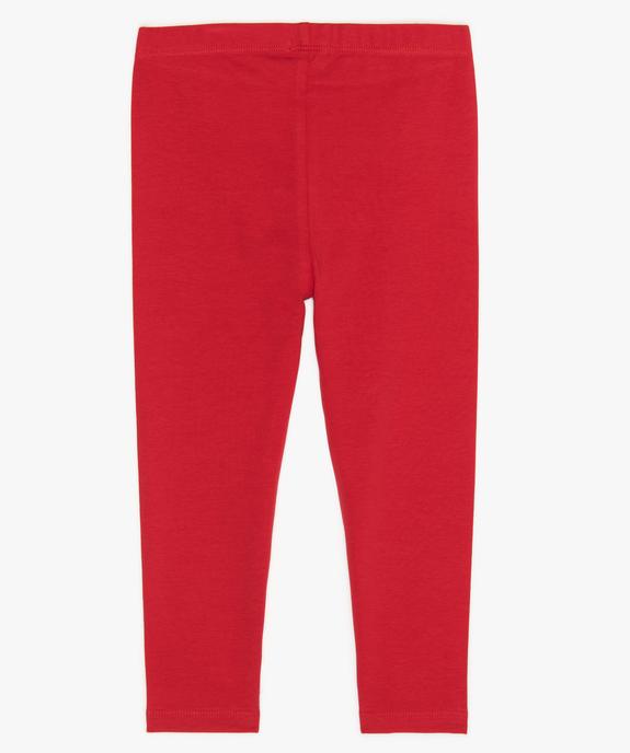 Legging fille uni mi-long vue2 - GEMO (ENFANT) - GEMO