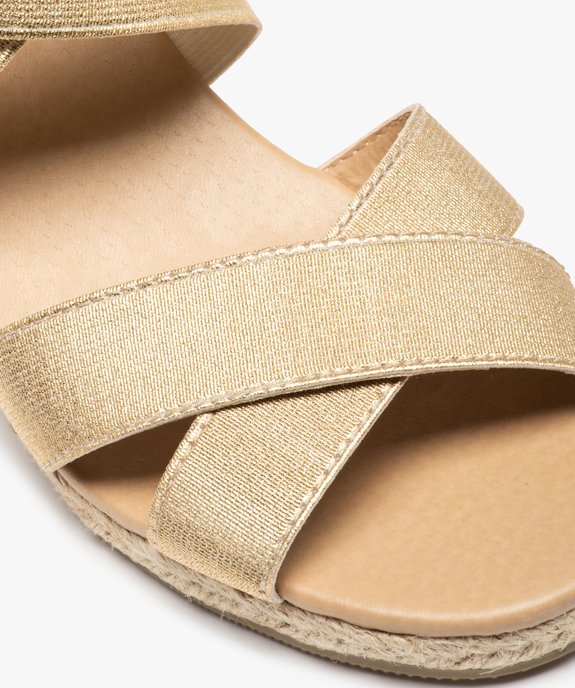 Sandales femme unies à talon compensé et brides élastiques vue6 - VALENTINA BALDA - GEMO