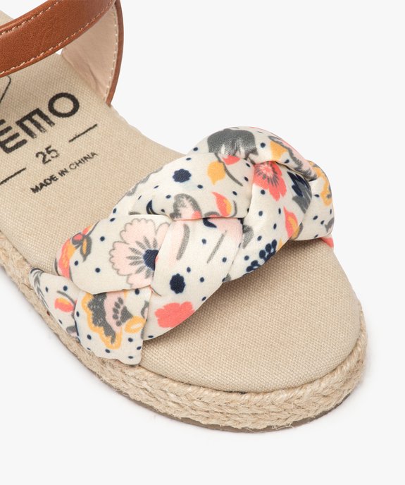 Sandales fille tresse textile et fermeture à boucle vue6 - GEMO (ENFANT) - GEMO