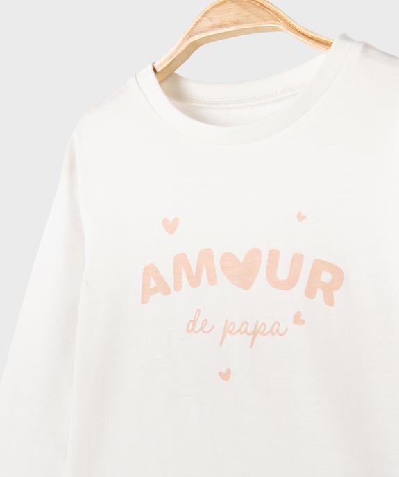 Tee-shirt manches longues imprimé bébé fille vue2 - GEMO 4G BEBE - GEMO