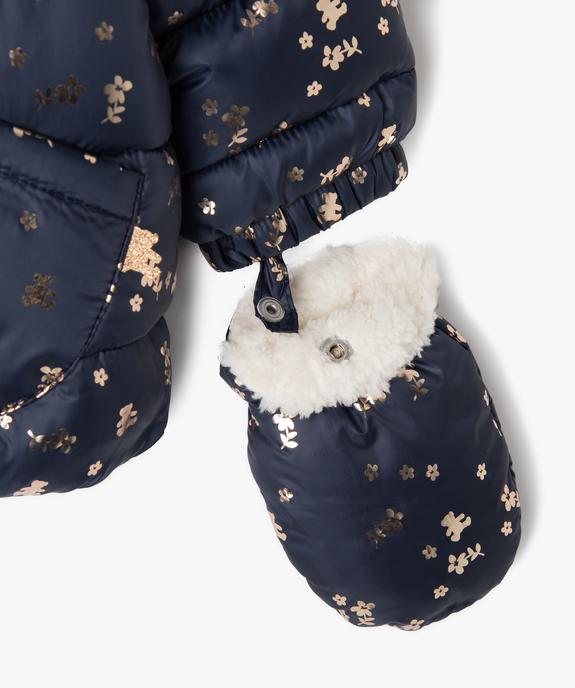 Blouson à capuche avec moufles bébé fille - LuluCastagnette vue3 - LULUCASTAGNETTE - GEMO