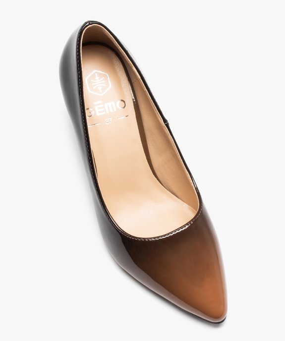 Escarpins vernis femme à talon aiguille vue5 - GEMO(URBAIN) - GEMO