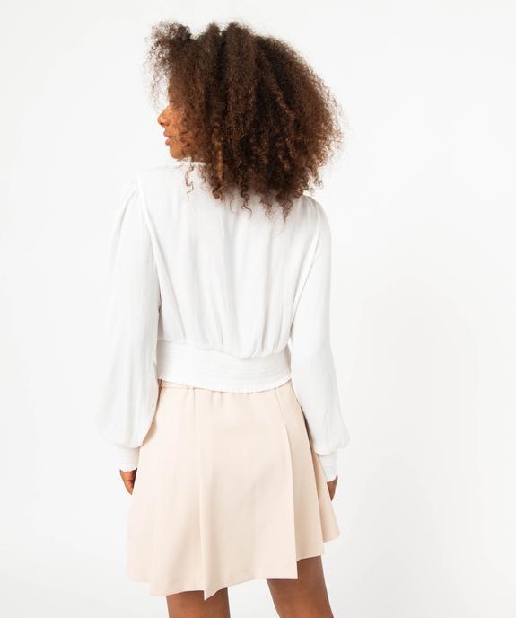 Blouse à manches longues effet drapé femme vue3 - GEMO(FEMME PAP) - GEMO