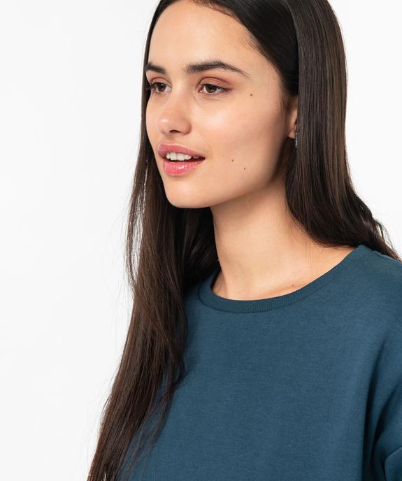 Sweat en molleton coupe loose uni femme vue5 - GEMO(FEMME PAP) - GEMO