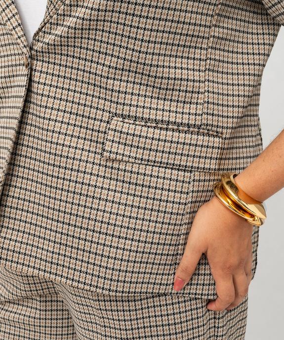 Veste blazer à motif pied-de-poule femme grande taille  - GEMO (G TAILLE) Veste blazer à motif pied-de-poule femme grande taille  vue3 - GEMO (G TAILLE) - GEMO
