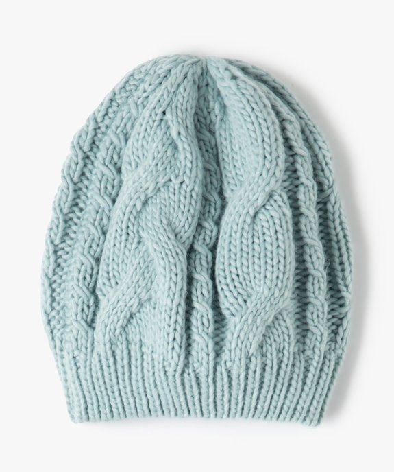 Bonnet femme en maille côtelée  vue1 - GEMO (ACCESS) - GEMO