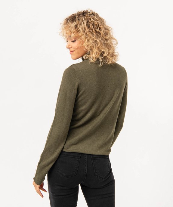 Pull à col roulé en maille fine femme vue3 - GEMO 4G FEMME - GEMO