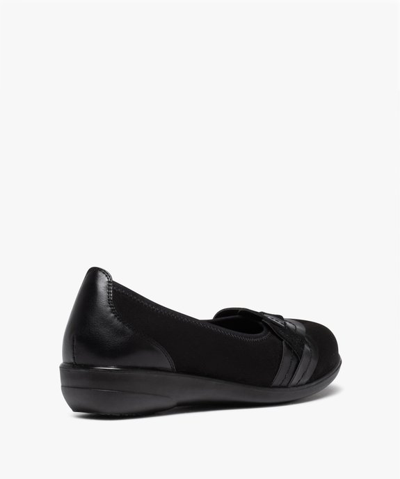 Ballerines femme confort en suédine avec bride tressée vue4 - GEMO 4G FEMME - GEMO