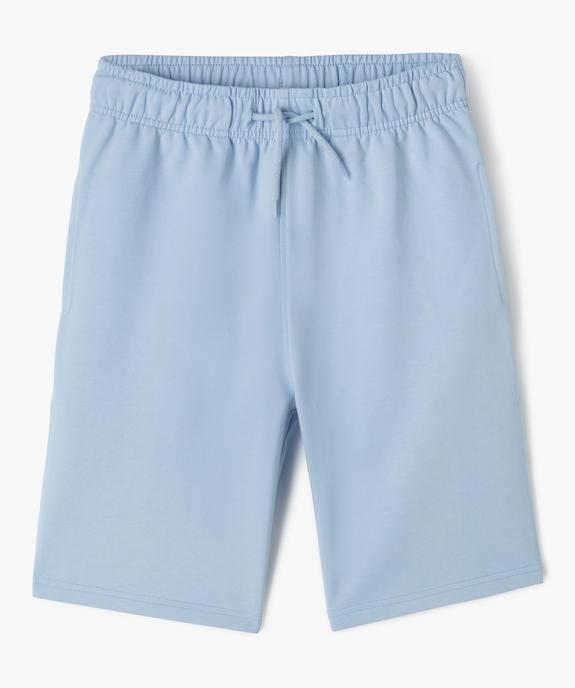 Bermuda en maille unie à taille élastiquée garçon vue1 - GEMO (JUNIOR) - GEMO