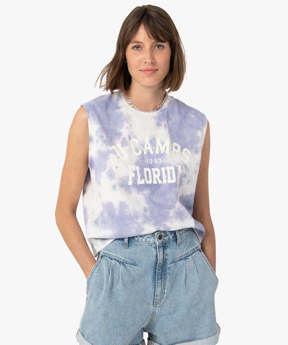 Débardeur femme esprit tie and dye – Camps United vue1 - CAMPS UNITED - GEMO