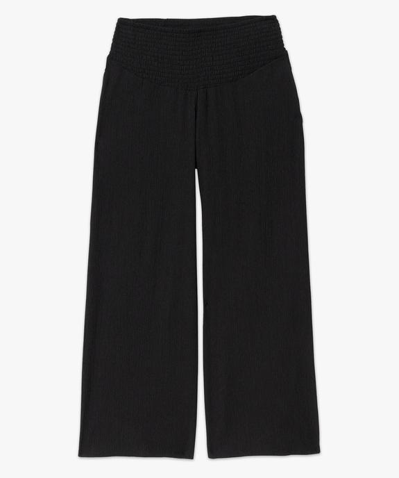 Pantalon de grossesse en maille froissée à taille smockée vue4 - GEMO 4G MATERN - GEMO