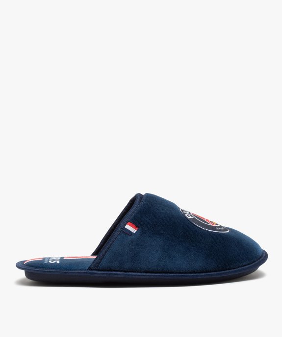 Chaussons homme mules en velours imprimé – Paris Saint-Germain vue1 - PSG - GEMO