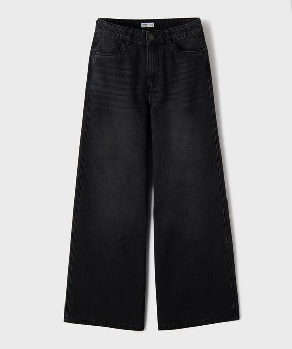 Jean wide leg en denim 100% coton fille vue1 - GEMO 4G FILLE - GEMO