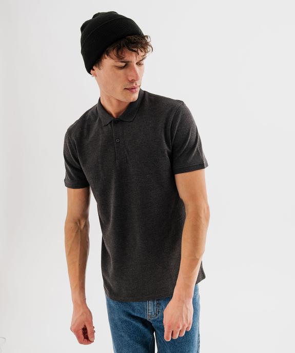 Polo à manches courtes en maille piquée homme vue1 - GEMO 4G HOMME - GEMO