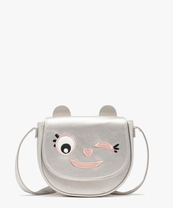 Sac besace demi-lune avec rabat brodé fille vue1 - GEMO (ENFANT) - GEMO