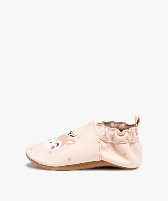Chaussons bébé en cuir motif renne vue3 - GEMO (ENFANT) - GEMO