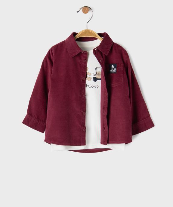 Ensemble 2 pièces chemise + tee-shirt manches longues bébé garçon – LuluCastagnette vue1 - LULUCASTAGNETTE - GEMO