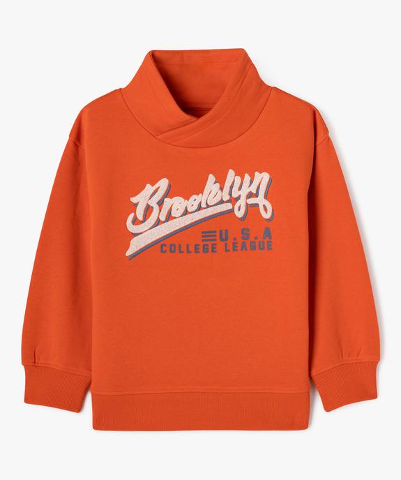Sweat à col châle en molleton doux garçon vue1 - GEMO (ENFANT) - GEMO