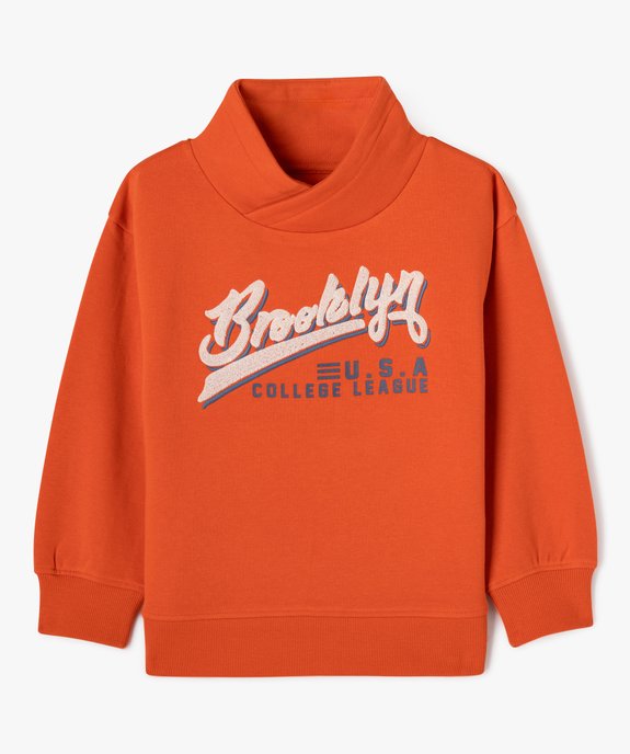 Sweat à col châle en molleton doux garçon vue1 - GEMO (ENFANT) - GEMO