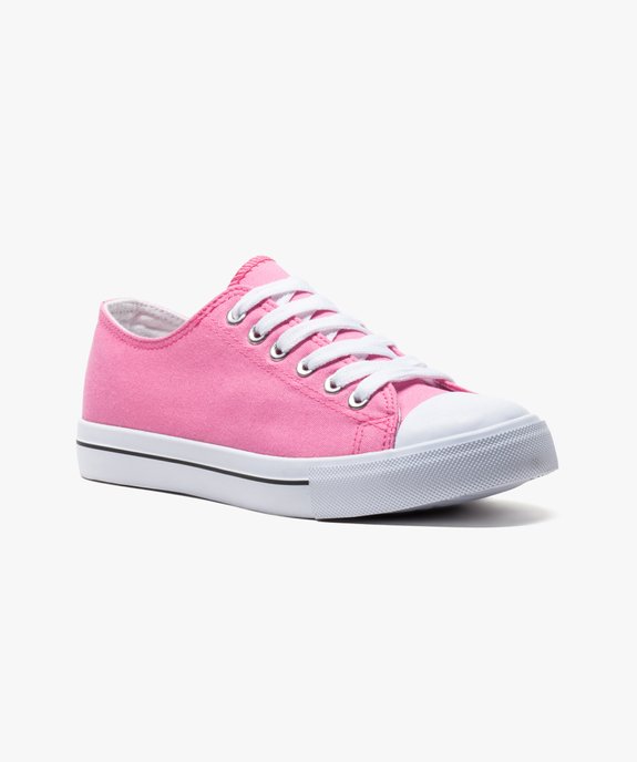 Baskets femme en toile à bout renforcé fermeture lacets vue2 - FOLLOW ME G4G - GEMO