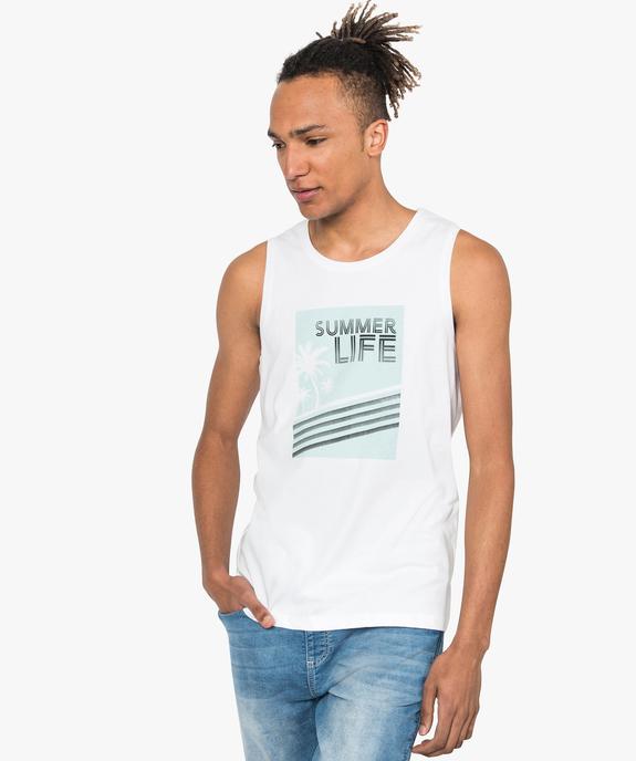 Débardeur homme avec motif estival sur l'avant vue1 - GEMO (HOMME) - GEMO