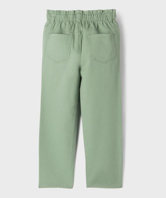 Pantalon denim coloré coupe slouchy à taille ajustable fille vue9 - GEMO (ENFANT) - GEMO